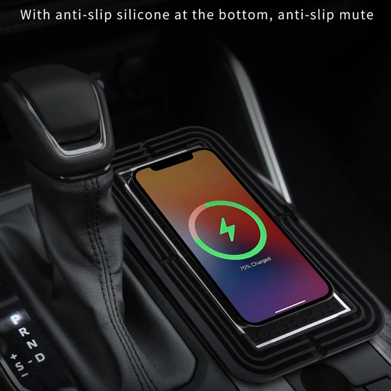 Type-C Car Wireless Charger Non-Slip Silicone Pad 15W Fast Charging Pad for IPhone 16 15 Samsung Huawei Xiaomi QI Mobile Phone