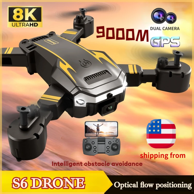 New S6 Rc Drone G6 Profesional 8K HD Camera Obstacle Avoidance Aerial Photography Optical flow Foldable 5G GPS Quadcopter Gifts