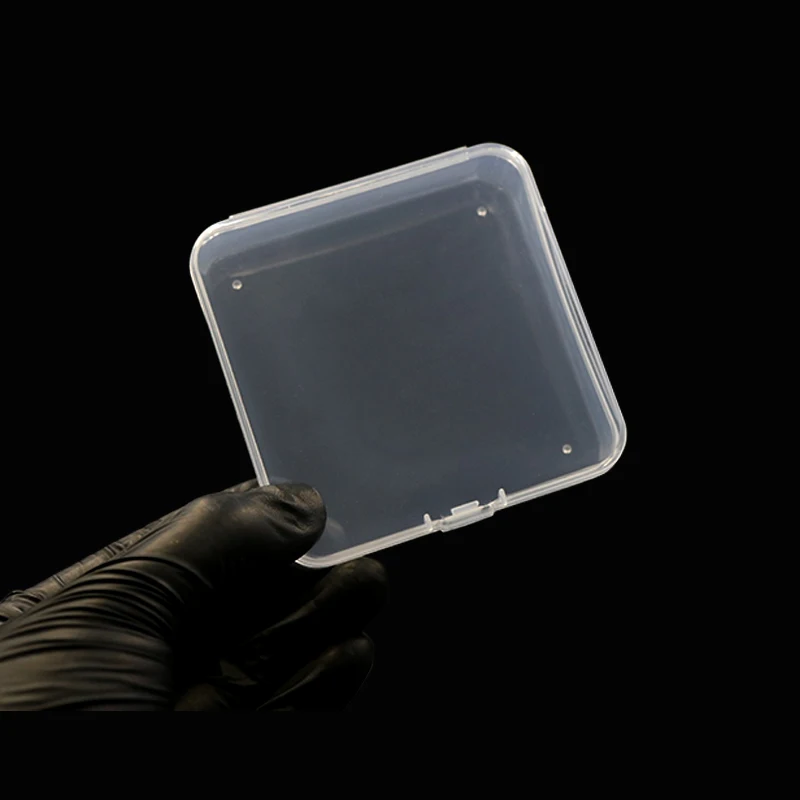 Clear Square Plastic Jewelry Beads Organizer Box -  4.5-9.5cm Portable Storage Container for Crafts Accessories Small Items DIY