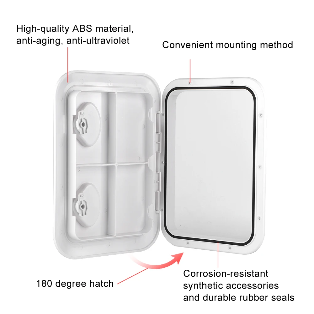 이중 손잡이 사각 데크 접근 검사 커버 자외선 차단 RE-315-440 해양 보트 요트 액세서리
