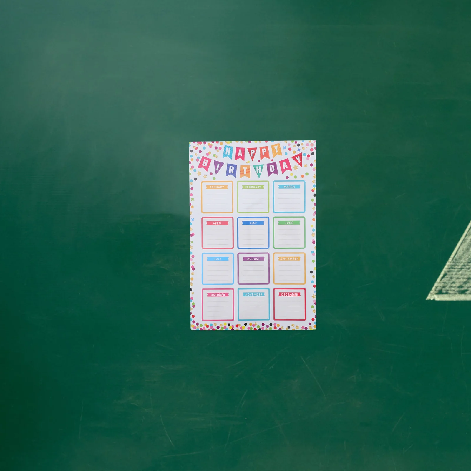 4 قطعة ملصق مخطط عيد الميلاد الفصول الدراسية الملونة القابلة للكتابة عيد ميلاد التقويم لوحة الإعلانات عرض اللوازم التعليمية #3