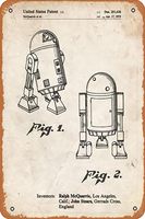 1p,Metal Tin Sign ch - PP1063-Vintage Parchment Starwars r2d2 Patent Art - Poster Metal Plaque Cafe, Bar, Home Wall Decor