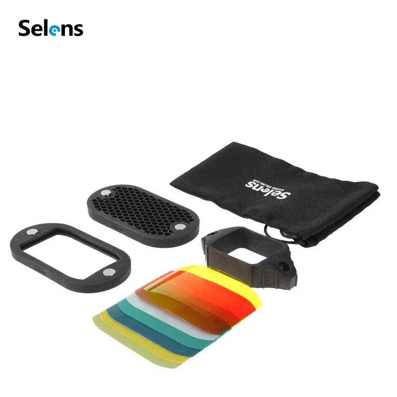 Selens 7pcs Fotostudio Kits Flash Speed light Waben gitter Diffusor Reflektor mit Magnet Gel Band Fotografie Zubehör