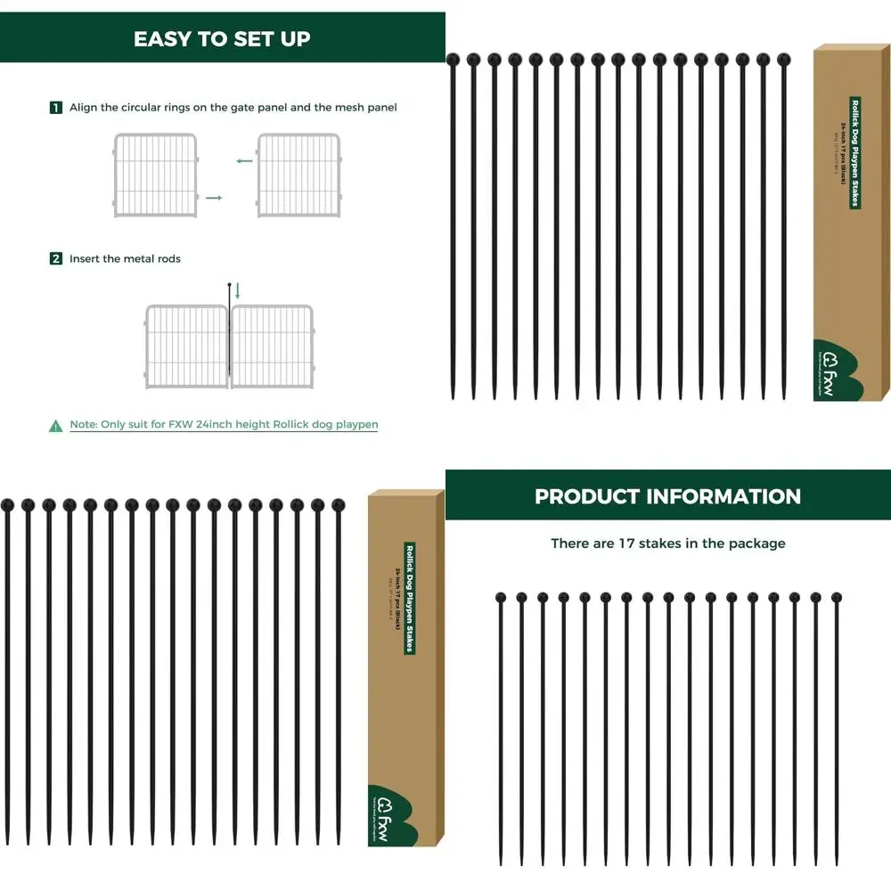 

Набор из 17 сменных колышков для вольера для собак 24 дюйма
