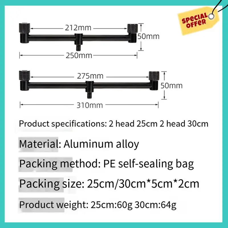 

-ABHW Держатель палочки для ловли карпа, сплав, регулируемая по высоте, универсальная длина, регулируемая фиксированная подставка для рыболовной палочки
