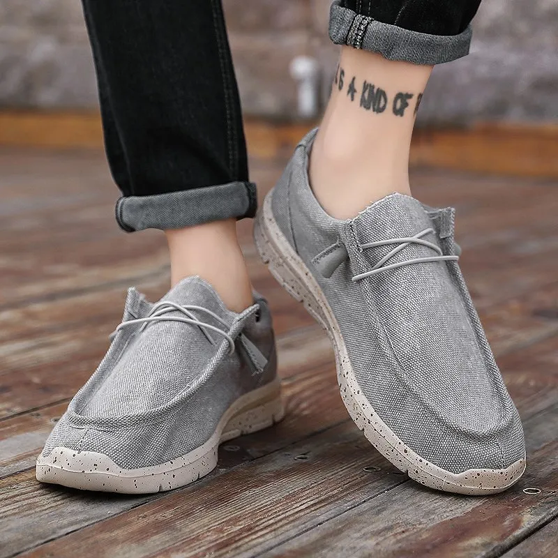 Sapatos casuais masculinos respiráveis de verão 2023, modernos, com bico redondo, parte superior em couro sintético, fors...