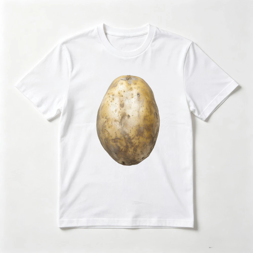 Potato Food Halloween Funny Graphic Printed T-Shirt Casual Fashion Short Sleeve O-neck Man Women Tshirt Summer Y2K Soft Tees