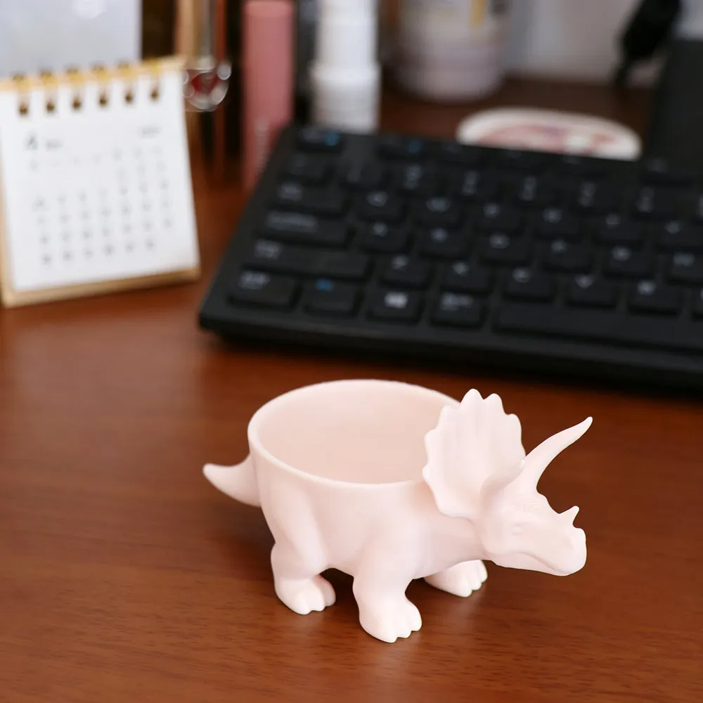Container 3D Printed Dinosaur Flowerpot Funny Desktop Decoration Small Storage Ornaments Plant Planting Pot Table