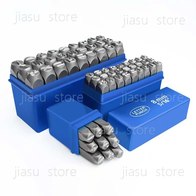 AZ Steel Mould Carbide Stamp with 3-12mm Punch Characters Numeric Symbols Jewelry Letters of Tools