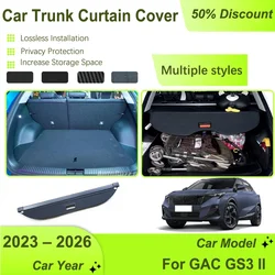 Car Trunk Storage Rack Cover For Trumpchi GS3 II Yingsu GAC GS3 Emzoom 2023-2026 Retractable Cargo Liner Shelter Car Accessories