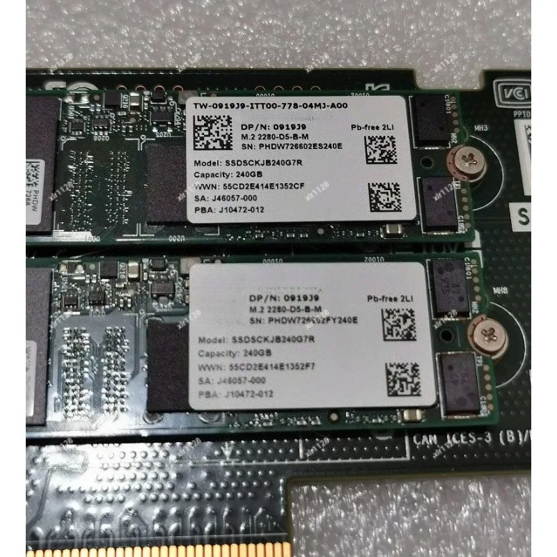 Server BOSS Controller Card 0K4D64 with Dual 240G M.2 SSD 0TC2RP Used Disassembled Spare Parts