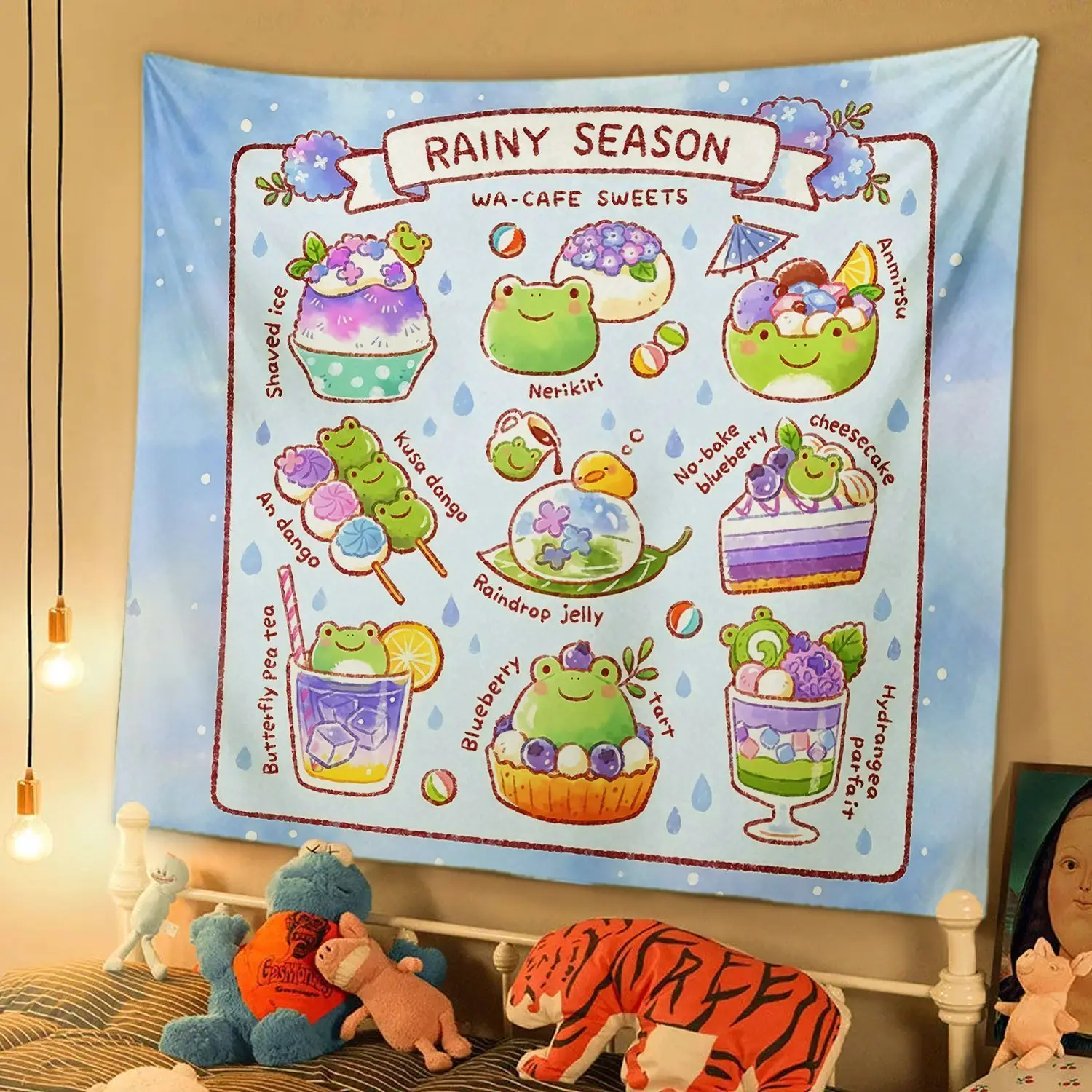 شووا الحلوى القائمة خلفية القماش شنقا القماش نسيج الرسوم المتحركة الطرفية عنبر الديكور خلفية القماش جدار القماش #1