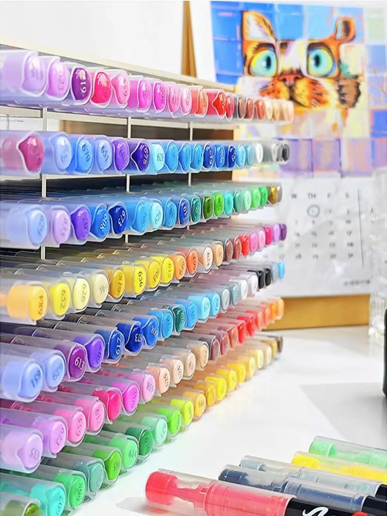 1 Piece of Direct Liquid Soft-Tip Acrylic Marker Pen, Available in 288/240/168/120/100/72/60/48/36/24/12 Colors, Student-Specific, Non-Transparent, Layerable Watercolor Pens, High-Quality Art Student DIY Colored Drawin
