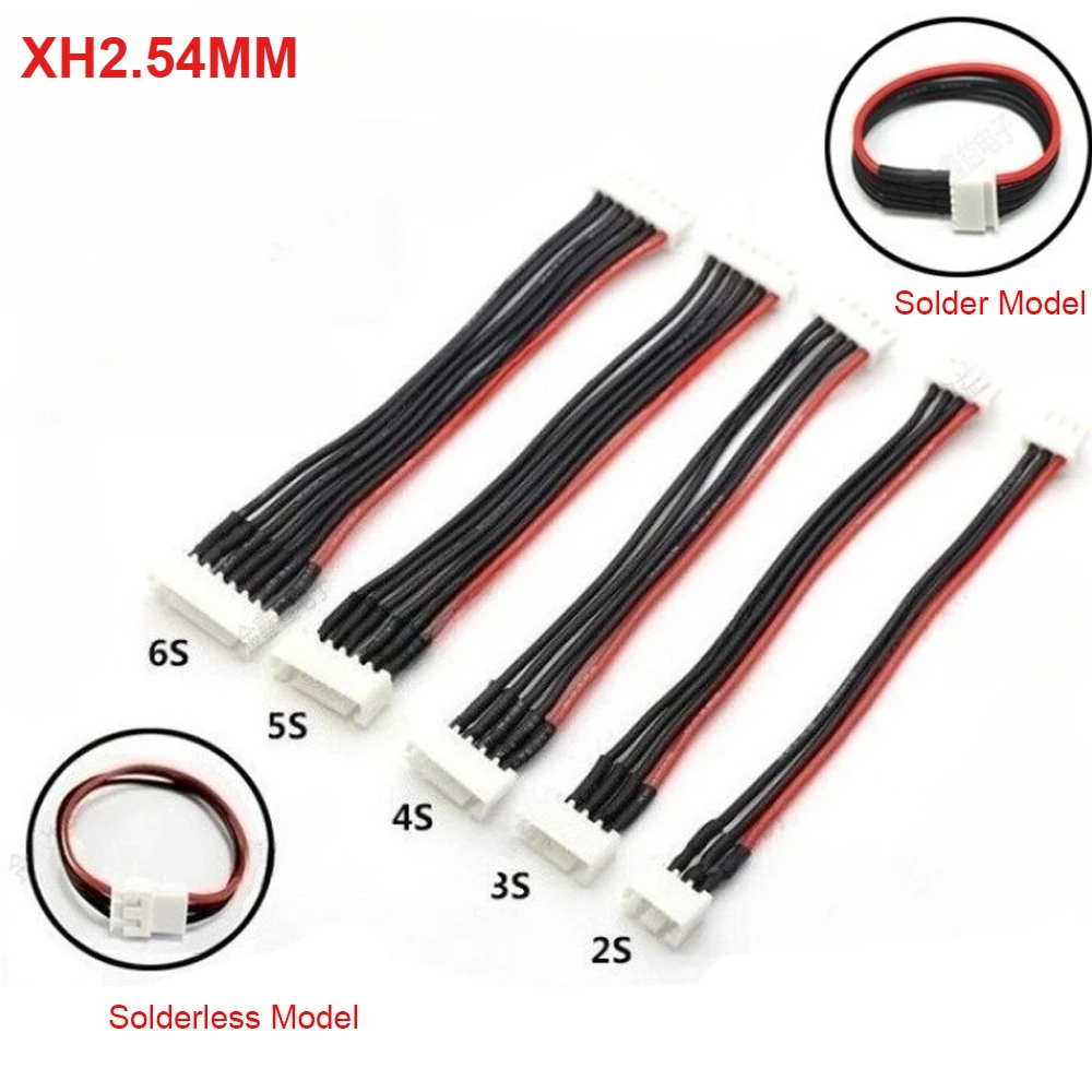 

10pcs JST-XH 2S 3S 4S 5S 6S Silicon 22AWG Solder-free 10-30CM LiPo Battery Balance Charger Extension Cable Balance Charging Wire