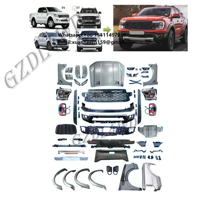GZDL4WD Car Exterior Accessories Body Kits for Ranger T9  XL XLS Upgrade to T9  Raptor 1:1 Automotive Exterior Conversion Kits