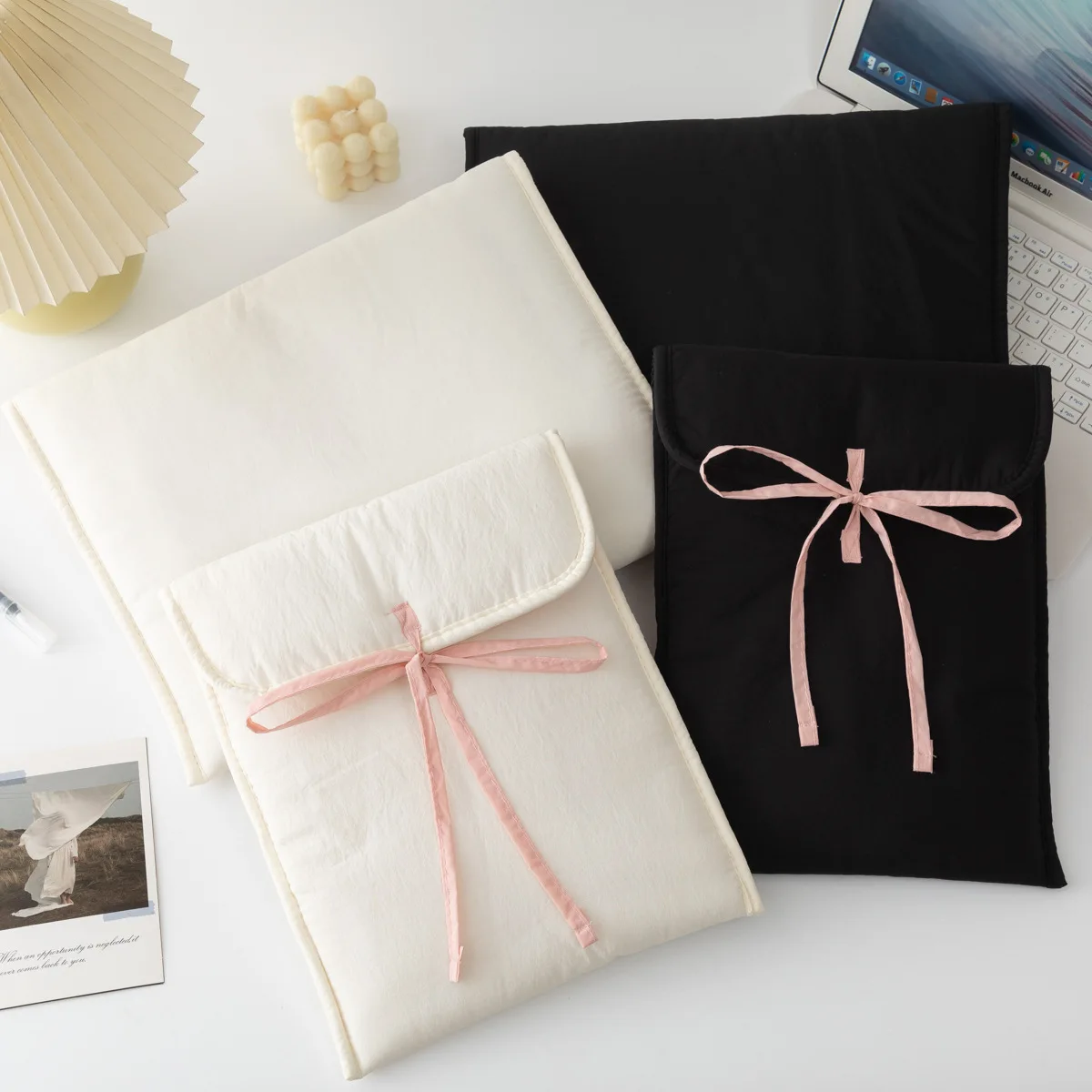 Sweet Ins Ballet‑Style Padded Macaron Laptop Sleeve, Fluffy Protective Inner Bag for iPad 13‑Inch Laptop & 11‑Inch