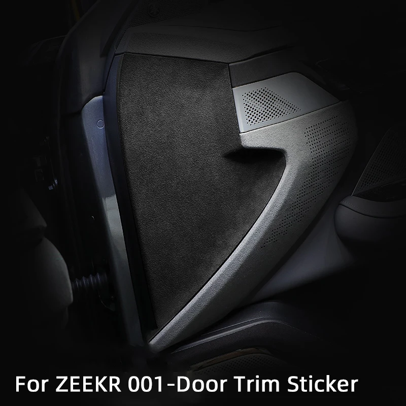 

For ZEEKR 001 2021 2022 2023 Super Suede Car Door Triangular Panel Protective Sticker Trim Interior Modification Accessories