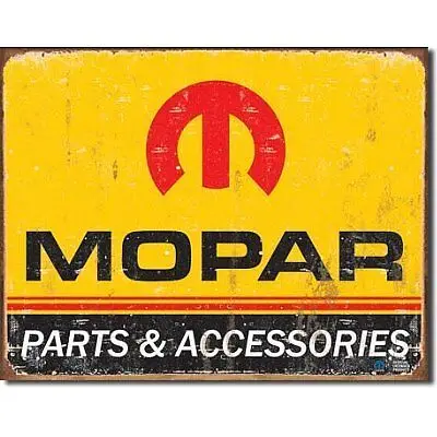 Mopar Parts Service Hemi Retro Garage Shop Wall Art Decor Metal Tin Sign