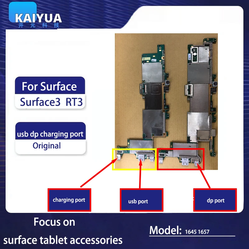 

For Microsoft surface 3 USB port connector 1645 1657 DP port flexible cable RT3 charging port motherboard USB connector jack