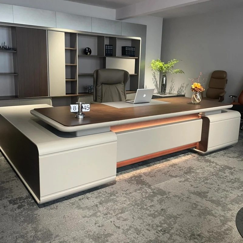 Meja Kantor Modern Penerimaan Meja Kantor Penyimpanan Lantai Belajar Cina Baru Furnitur Meja Escritorio Oficina Kualitas Mewah