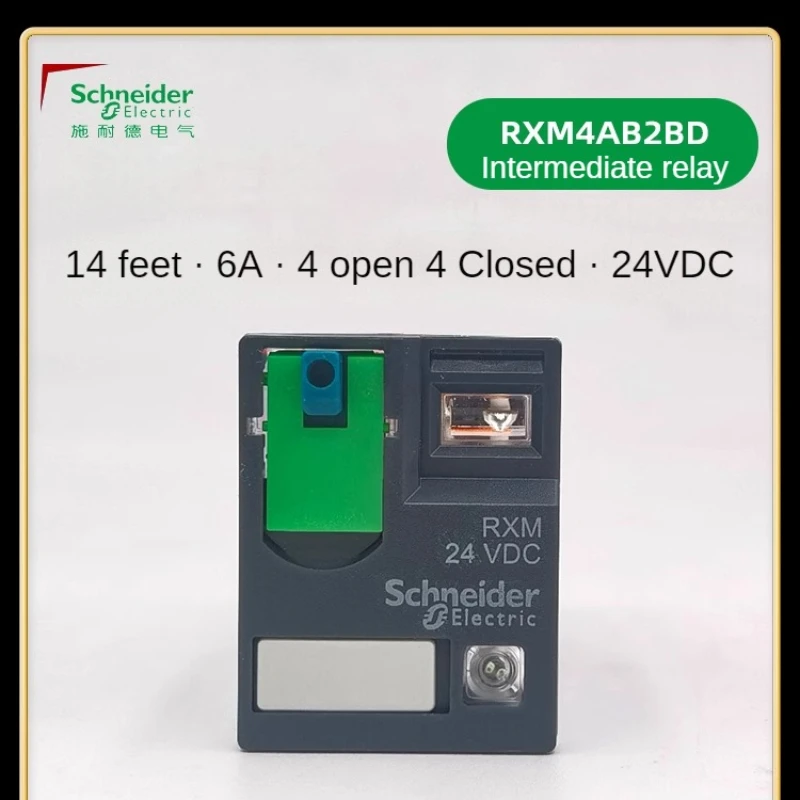 

Schneider RXM4AB2BD Intermediate Relay, 24VDC, 6A, 14 feet Relay