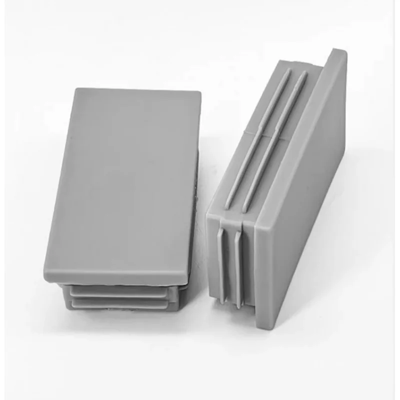 Picture 5: 40x80mm PP Plastic Inserts Plug Bung Square Blanking End Cap Caps Tube Pipe Black White Gray Brown For table and chair feet