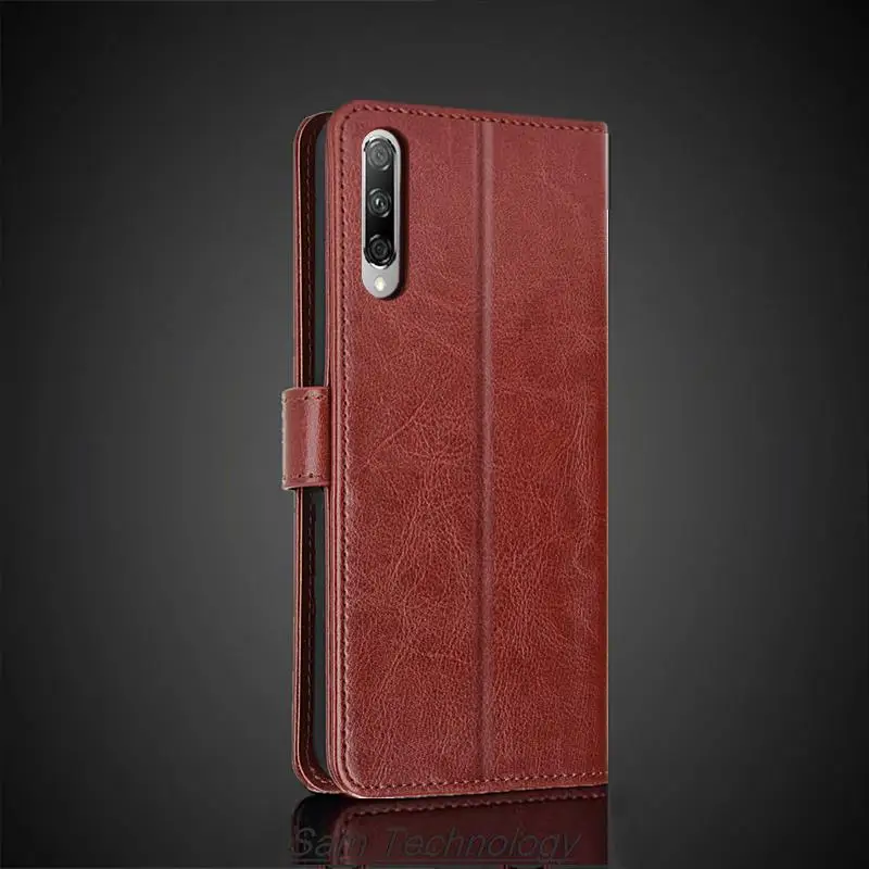 Card Holder Cover Case for Huawei P Smart Pro / P Smart 2019 Pu Leather Flip Cover Retro Wallet Phone Case Business Fundas Coque