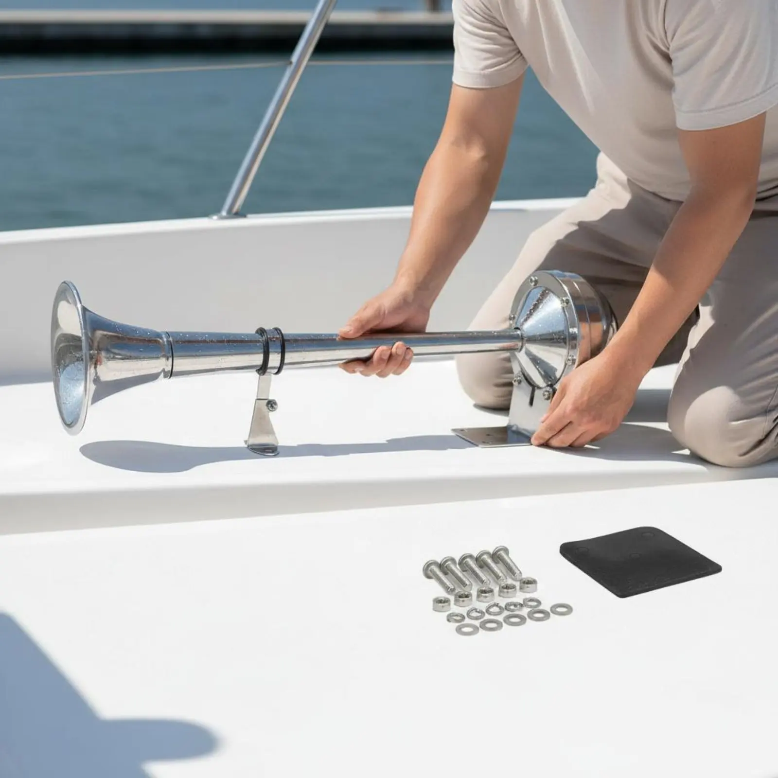 

Water-Resistant Grade Trumpet Alarm Rust Protection Stainless Steel Vehicle Alarm Long-Lasting Easy Installation for All-Terrain