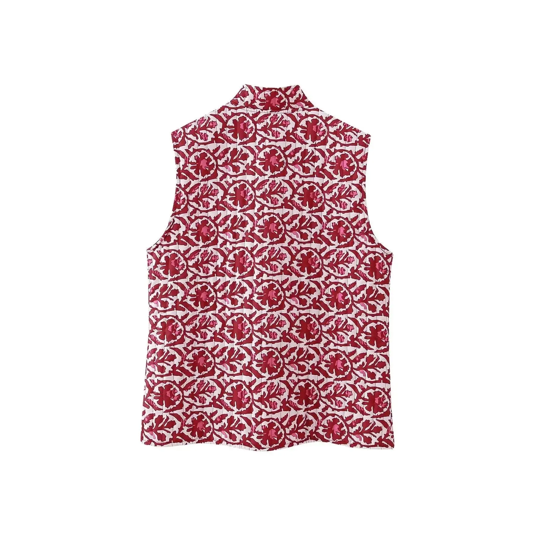 여성용 패션 양면 토템 플로럴 프린트 퀼팅 코튼 다운 재킷 2025년 봄 시즌 여성 프리미엄 의류