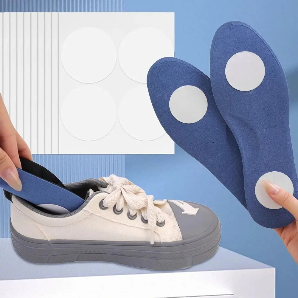 4pcs Inserts Non-slip Fixed Stickers Accessories Rotundity Insole Fixing Patch Double Faced Adhesive Tape Oil Paper