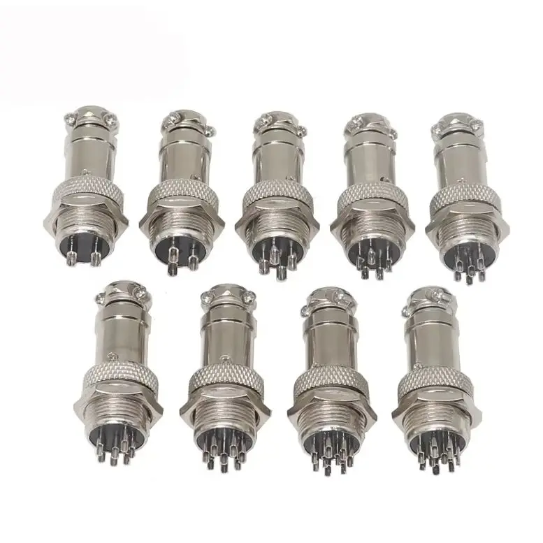 【1Set】DIY Aviation Connectors GX16 Male&Female Socket Plug Electrical Wire Connector 2/3/4/5/6/7/8/9/10 Pin