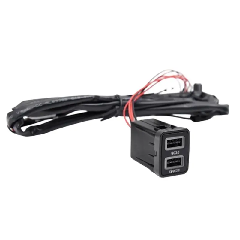 For Nissan Sylphy X-Trail Altima Murano Tiida Navara Dual USB QC3.0 Car Daul Phone Charging Adapter