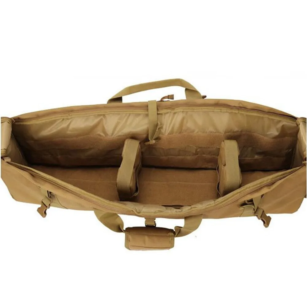 في الهواء الطلق مروحة العسكرية الكتف رسول حقيبة بندقية الصيد رود والعتاد آمنة تخزين السفر حقيبة يد مقاوم للماء التمويه التكتيكية