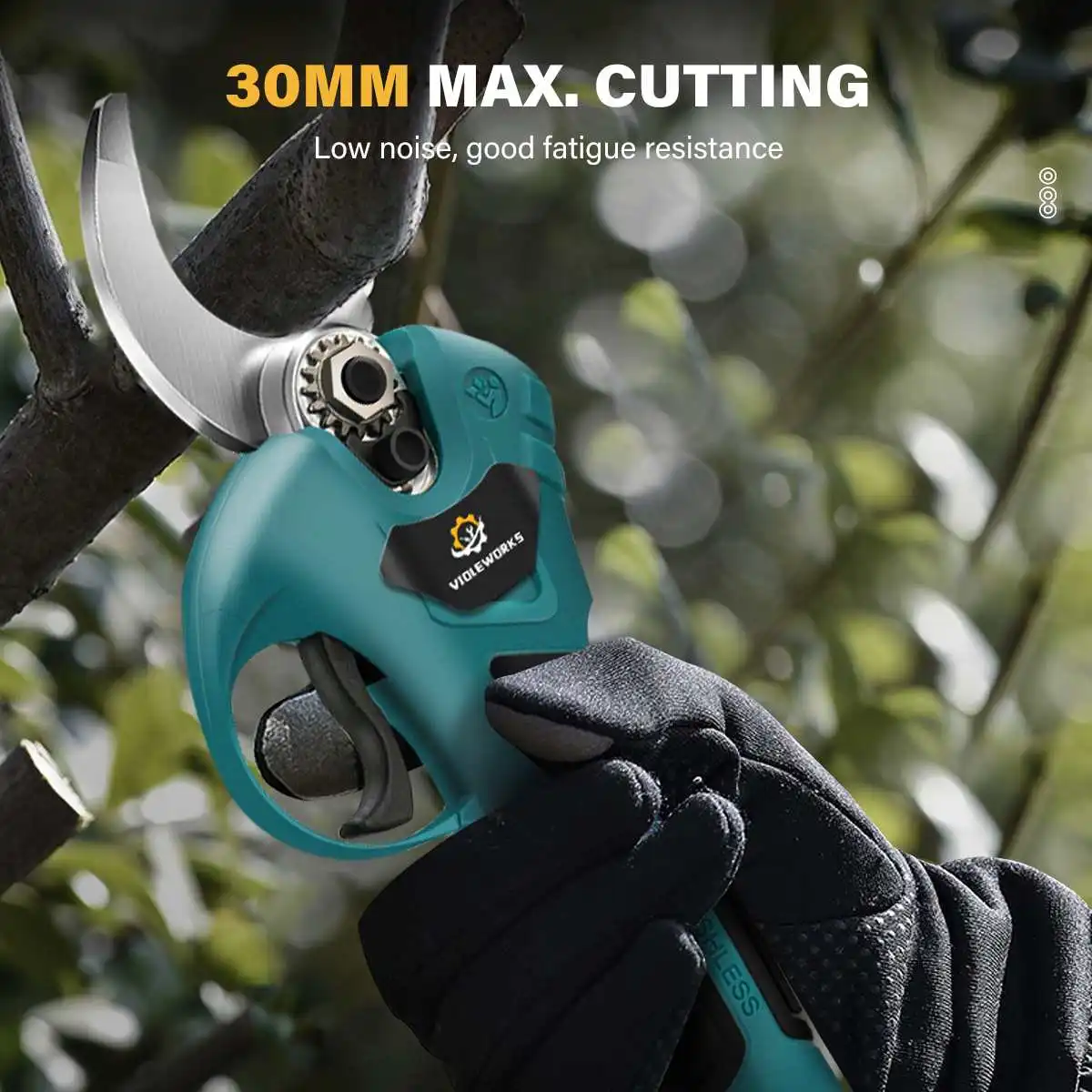 Imagem -03 - Cortador de Poda Elétrico sem Fio Ferramenta Bonsai Branches Cutter Bateria Makita 18v Brushless Fruit Tree Gears 30 mm