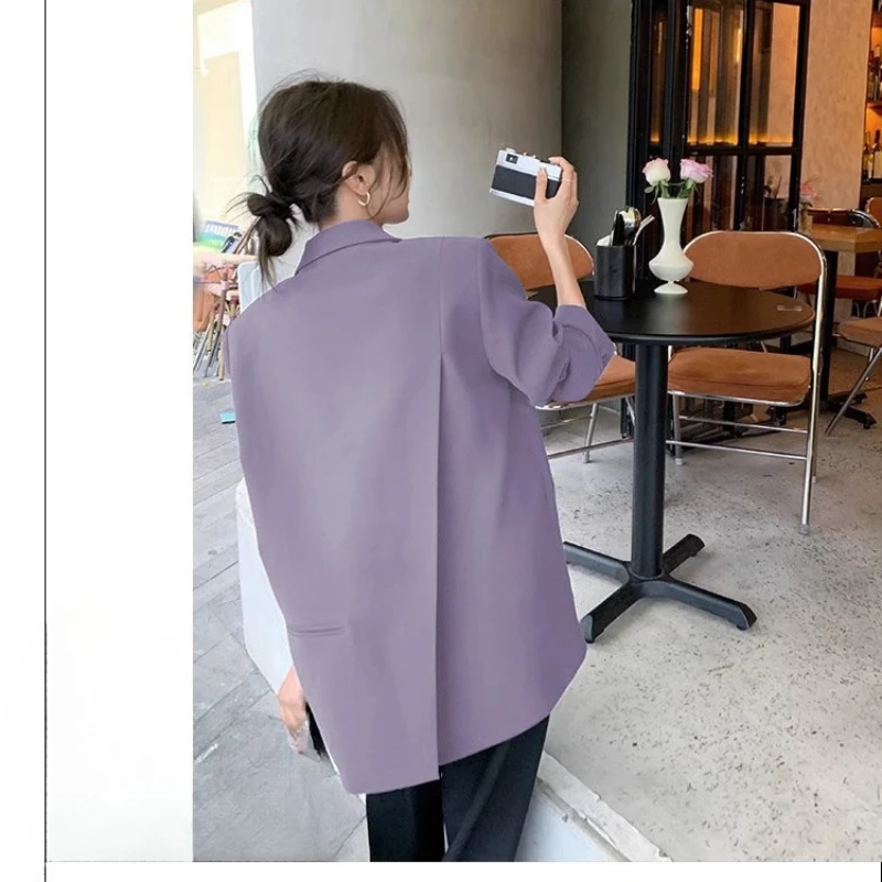 Abito piccolo da donna nuova primavera e autunno versione coreana piccolo design senso vento pigro giacca da donna con spacco grande