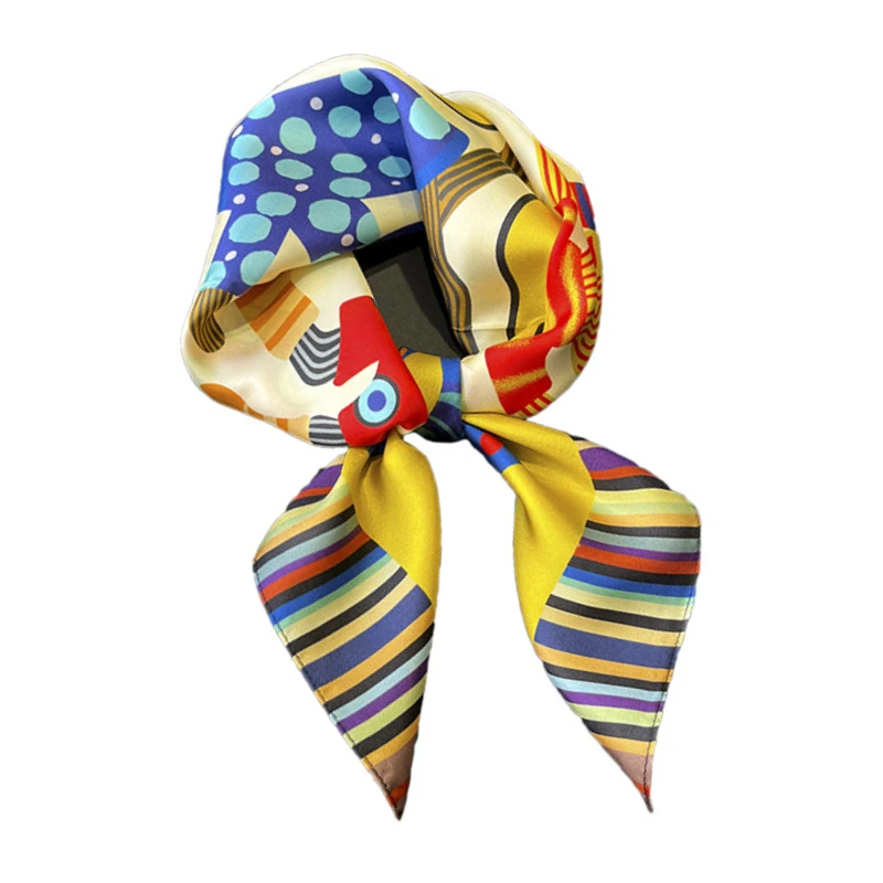 

100% Real Silk Scarf Women Fashion Neckerchief Female Headscarf Neck Square Scarves Shawl Foulard Bandana Hijab High Quality