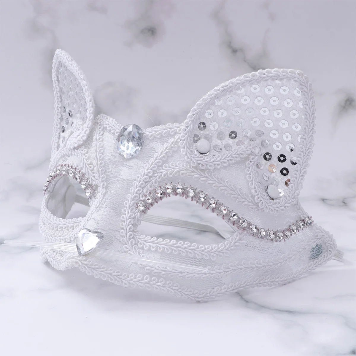 

Fox Mask Lightweight Metal Lace Design Cosplay Party Carnival Masquerade Ball Half Face Mask For Women