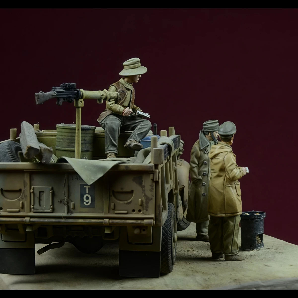 1/72 수지 도색되지 않은 모델 키트, 군사 테마, 사하라 아침 식사 - 영국 LRDG 순찰 조립되지 않은 도색되지 않은 GK, 1508R