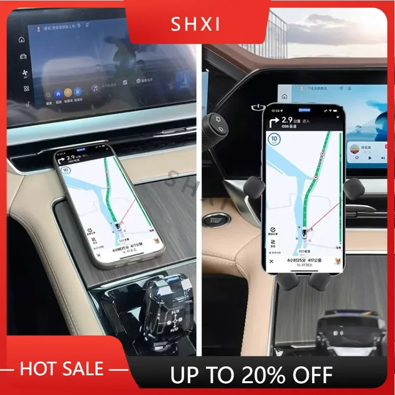 Good Quality New Car Mobile Phone Holder For Grand Koleos/Geely Monjaro Xingyue L 24 25 Gravity Navigation Bracket Mute Cell Pho