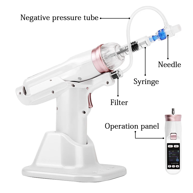 Korea High Pressure EZ Hydrolifting Water Mesotherapy Injector Gun for Wrinkle Removal Face Lifting Skin Care Tool Beauty Device