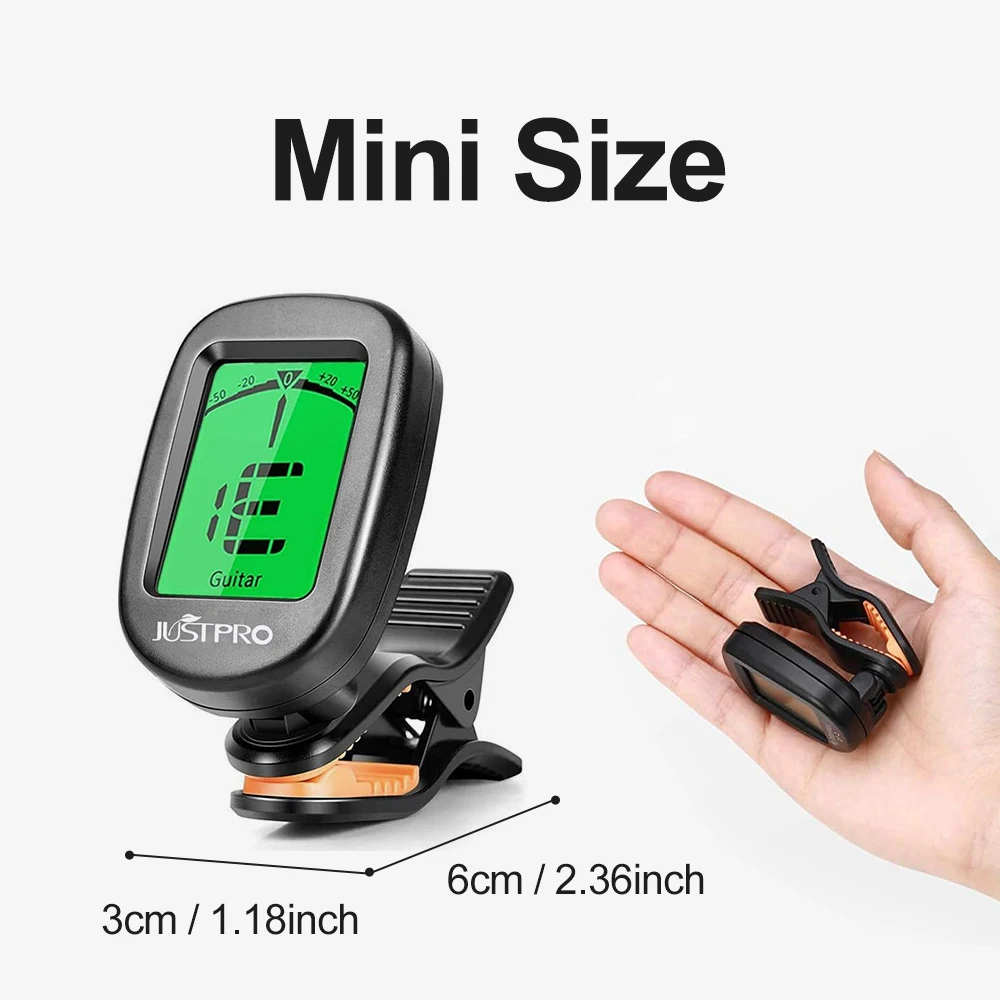 Rotatable Guitar Tuner Clip-on Tuner Guitar Accessories for Guitar Bass Ukulele Violin Mandolin Banjo