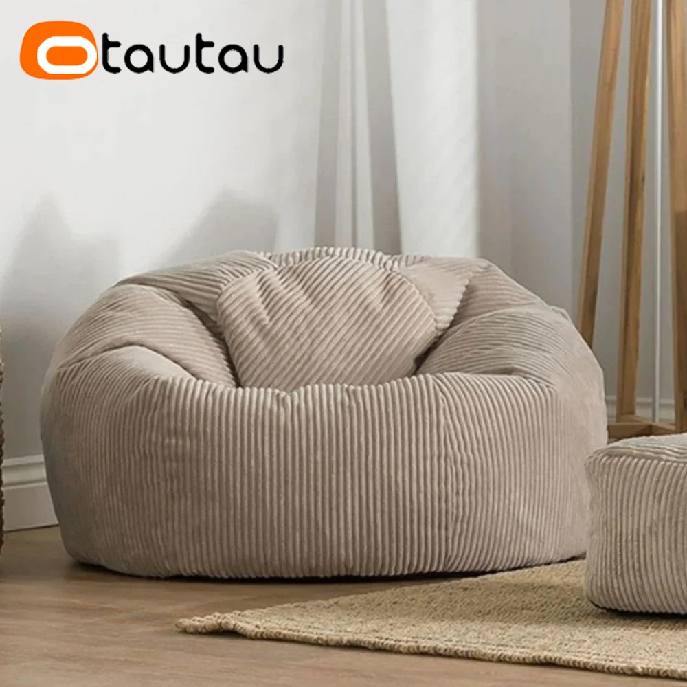 OTAUTAU Corduroy Bean Bag Cover DD025【No Filler Inside! You Need To Buy Filler By Yourself !】