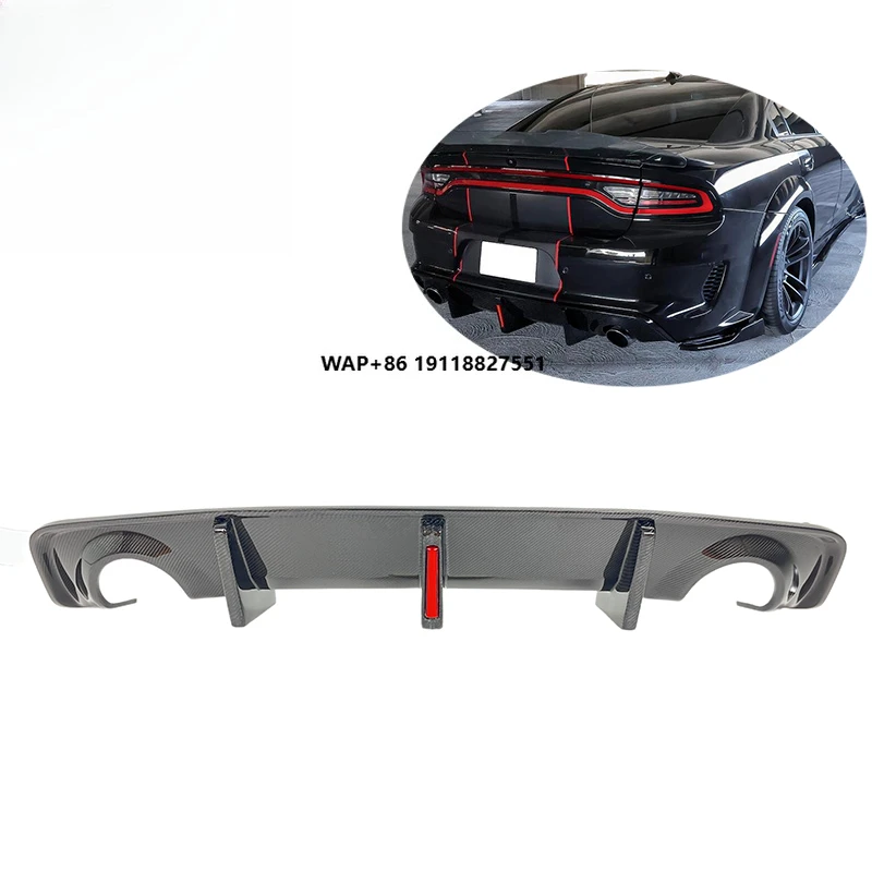 

Светодиодный карбоновый задний диффузор-спойлер для Dodge Charger SRT Hellcat 2020-2024