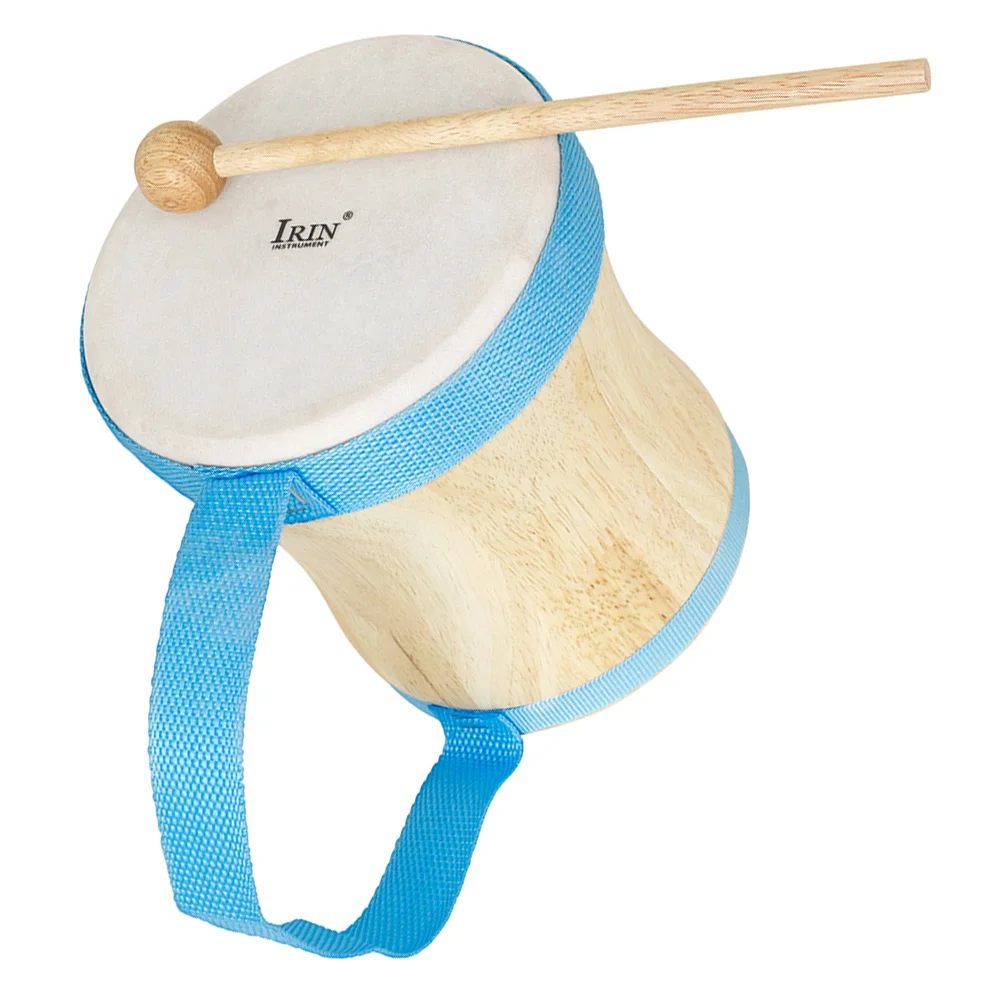 

Wooden H Drum Sheepskin Kids Adults Percussion Instrument Rhythm Sticks Musical Practice Perform