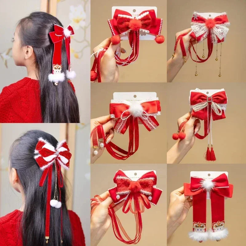 Accesorios para el cabello para niños, pinza para el cabello de estilo chino antiguo para niñas, accesorios para el cabello de Hanfu chino, accesorios para niños de Año Nuevo