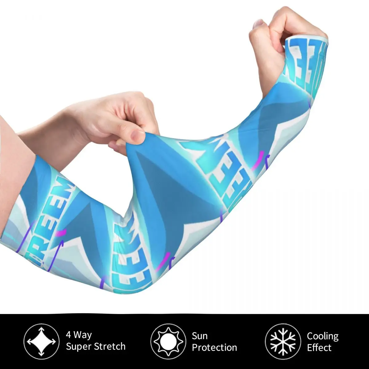 مضحك EYstreem في الهواء الطلق أكمام أذرع تبريد الشمس الأشعة فوق البنفسجية غطاء الصيف الحرير الجليد ركوب الدراجات أكمام الوشم