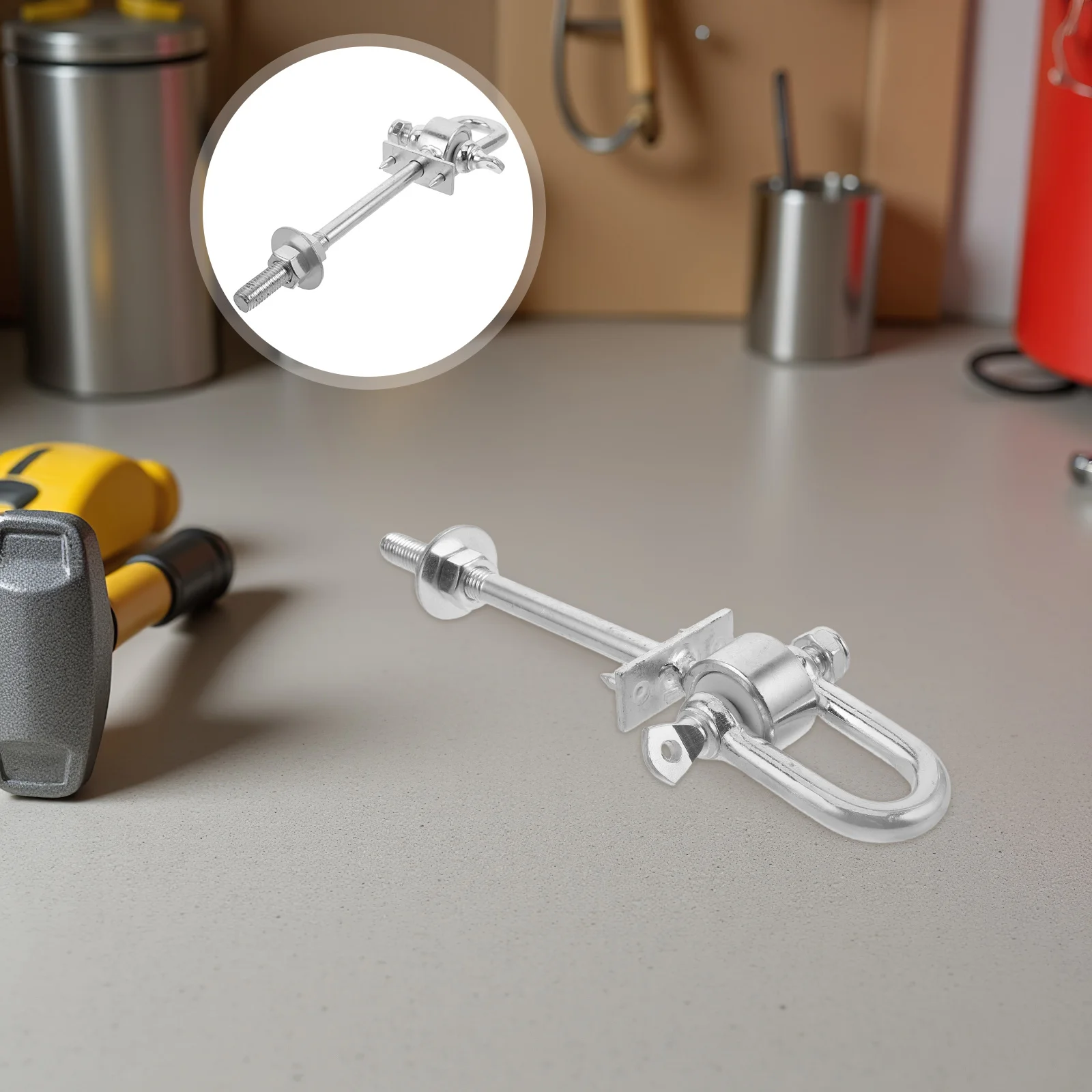 

Heavy Duty Swing Hangers Ceiling Porch Metal Hooks Outdoor Hammock Chair Hardware Steel Snap Hooks Swivel Garden Swing Bolts