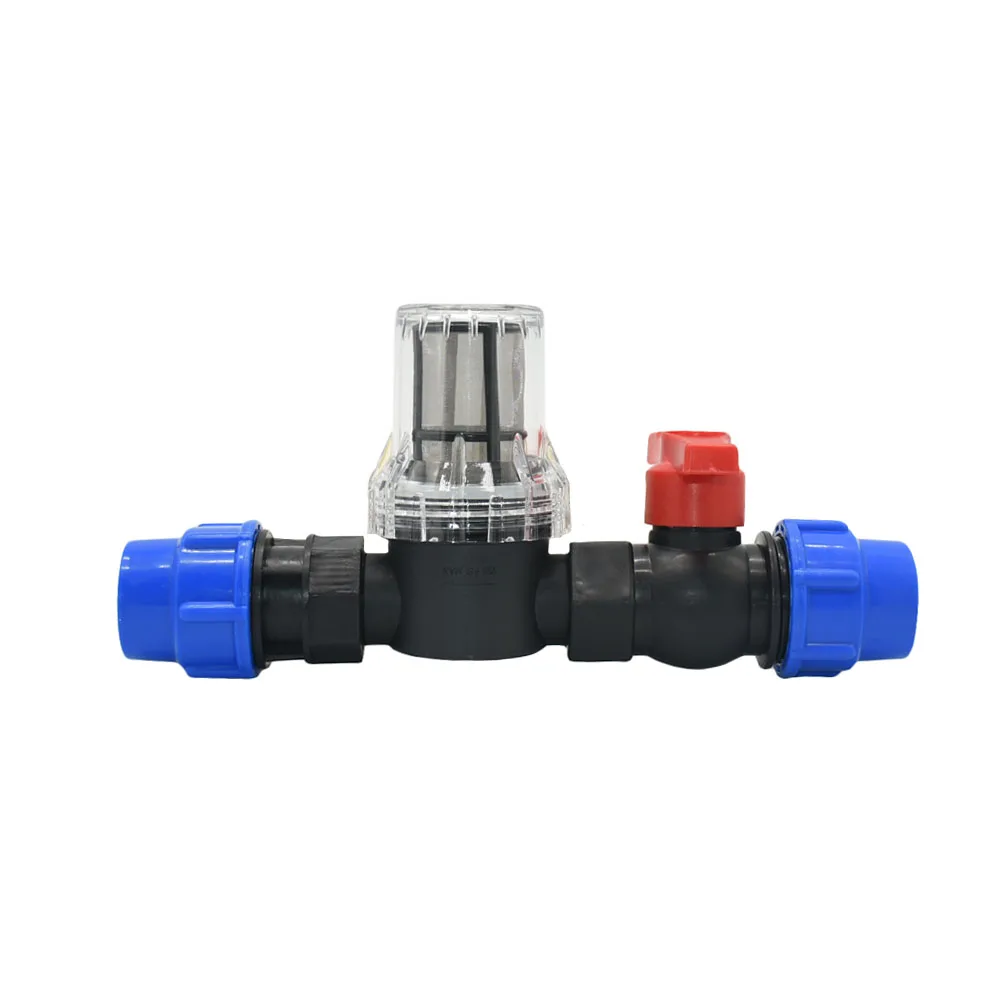 25mm 32mm Pe Tube Quick Connector Filter Tap 80 Mesh Water Filter Garden Irrigation Misting System Impurities Strainer