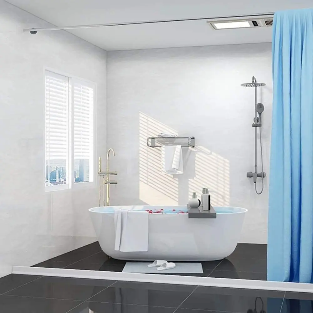 100cm Shower Water Dam Wet Dry Separation Collapsible Design Shower Stopper Barrier Walk in Curbless Water Retention System