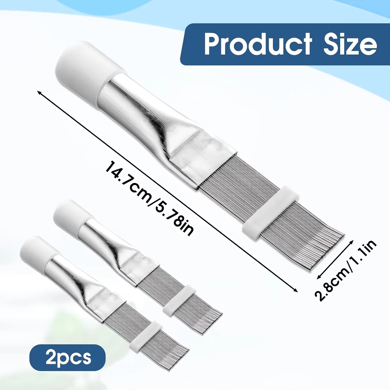 1pc Air Conditioner Fin Straightener Comb, Coil Cleaner Brush, Multifunctional Repair Tool for AC Refrigerator Condenser